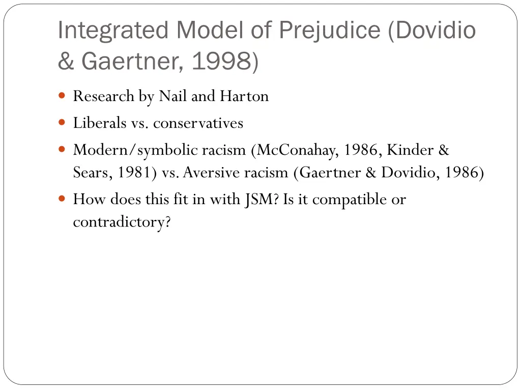 integrated model of prejudice dovidio gaertner