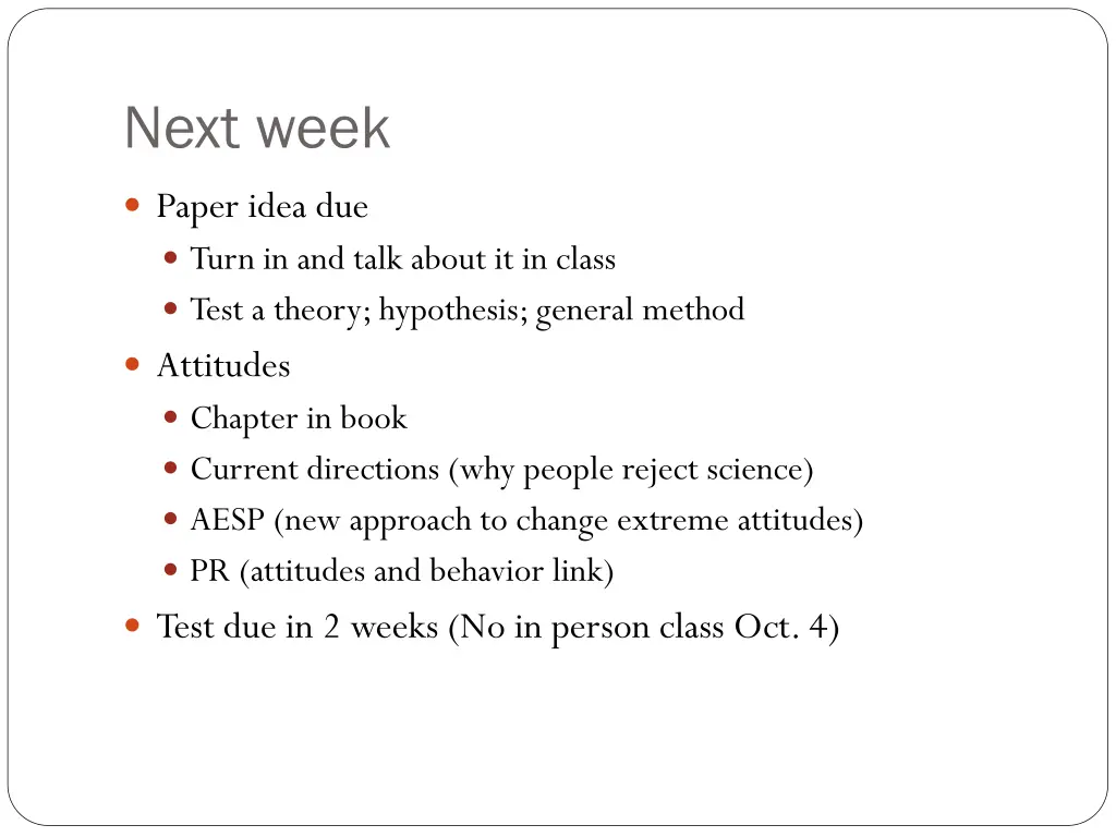 next week