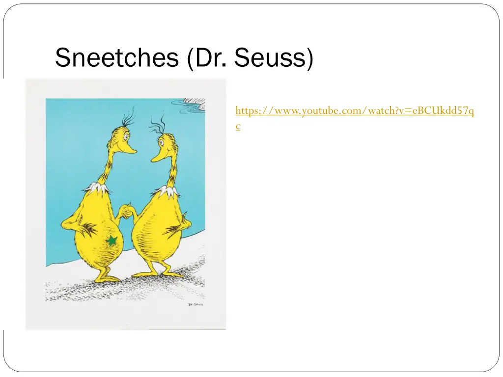 sneetches dr seuss