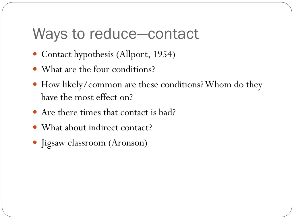 ways to reduce contact