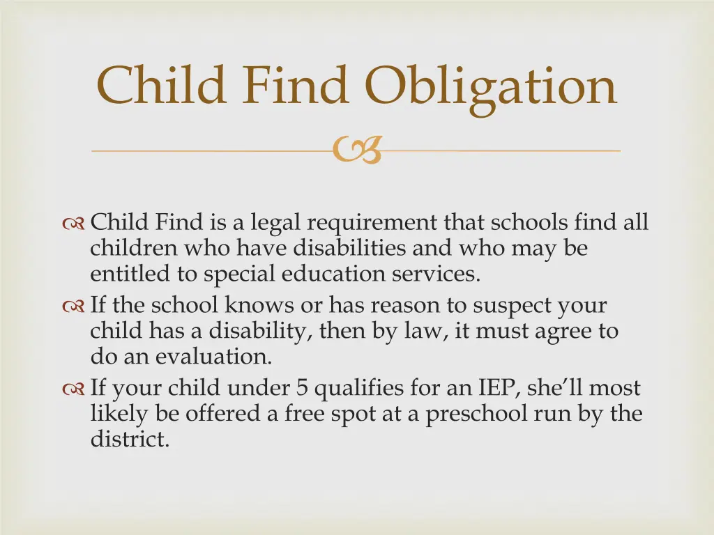 child find obligation
