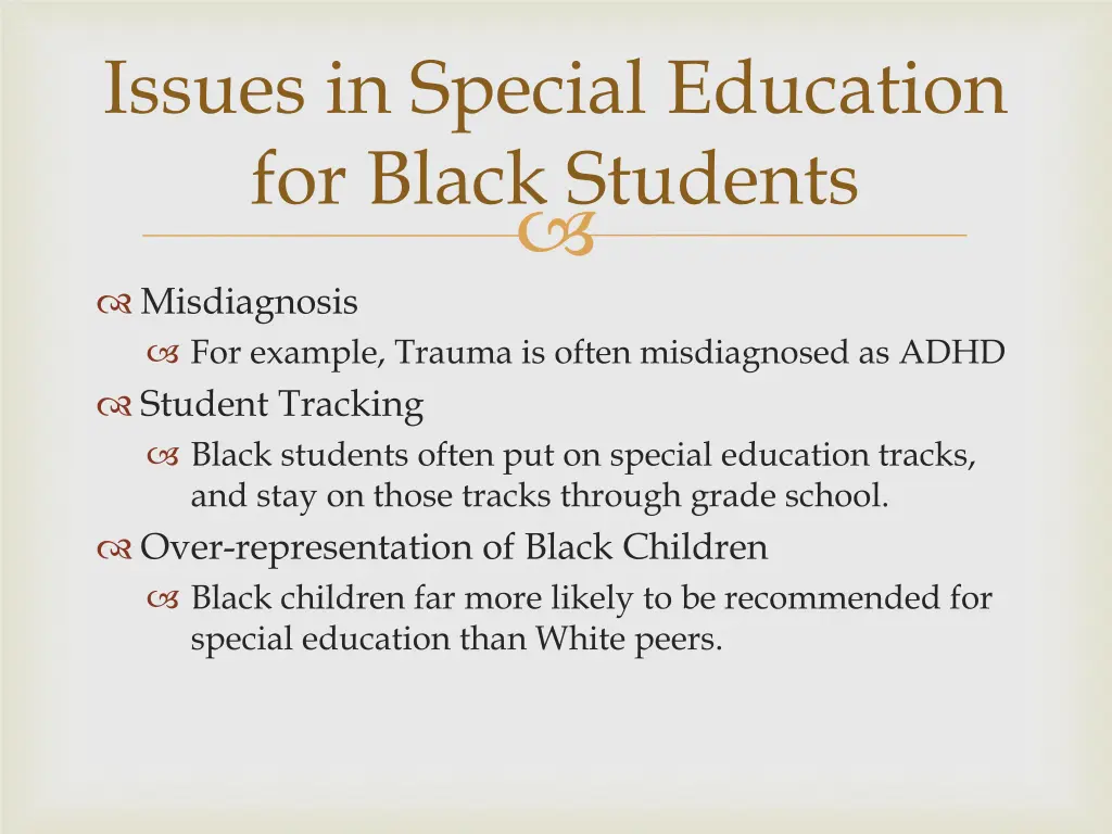 issues in special education for black students