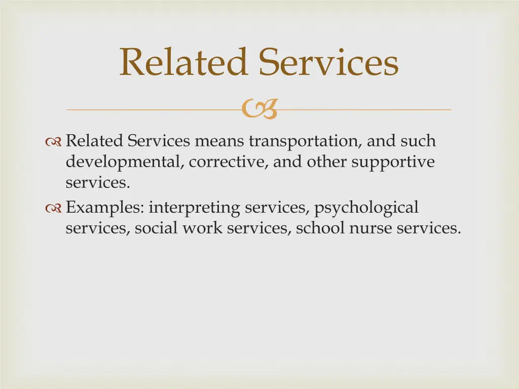related services
