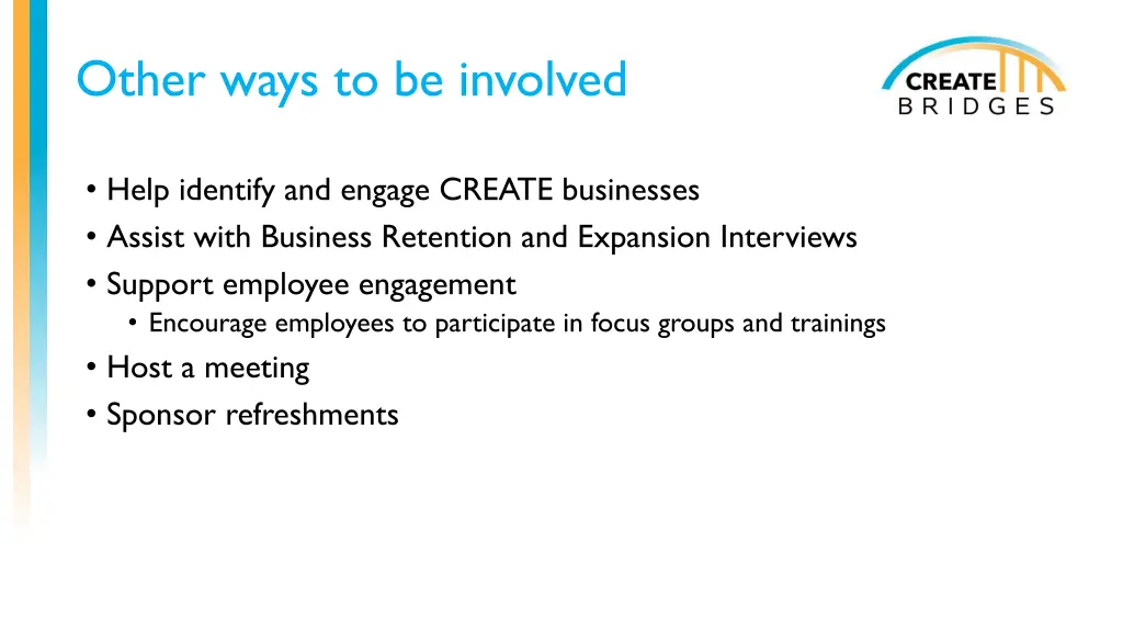 other ways to be involved
