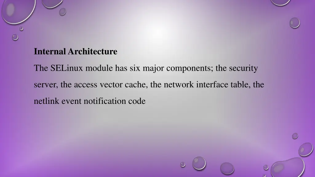 internal architecture