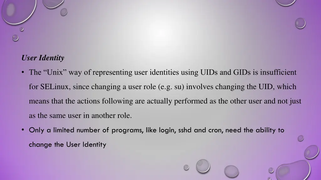 user identity