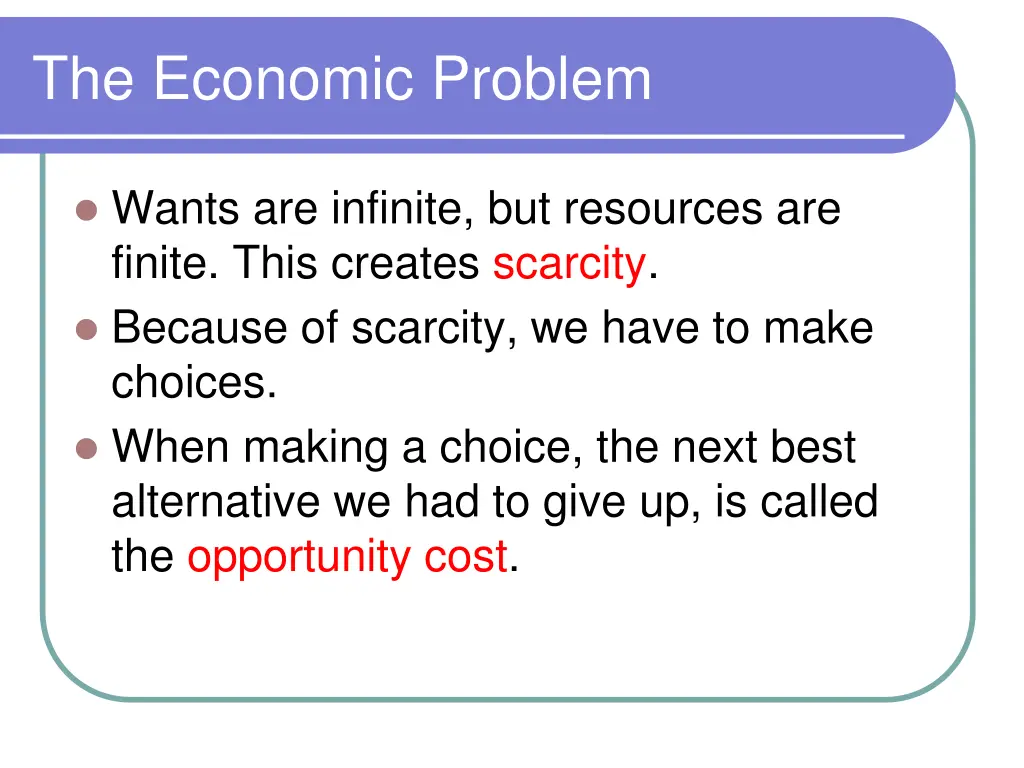 the economic problem