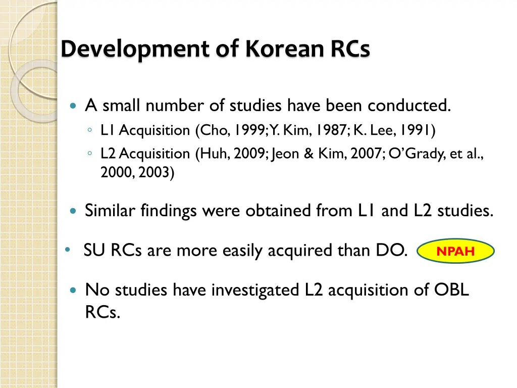development of korean rcs 1