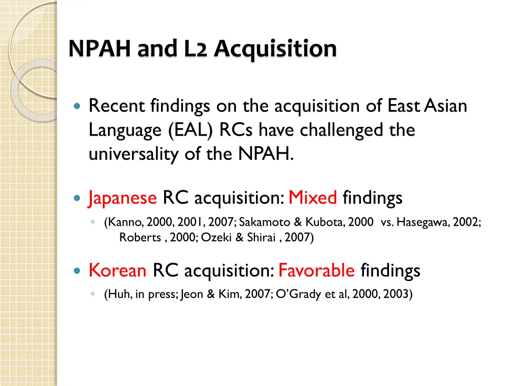 npah and l2 acquisition 1