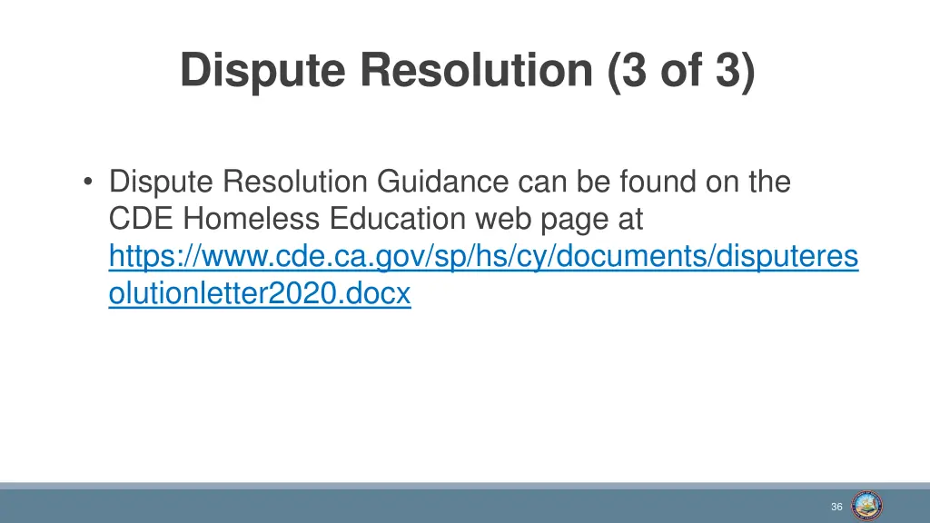 dispute resolution 3 of 3