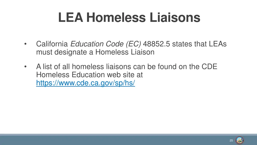 lea homeless liaisons