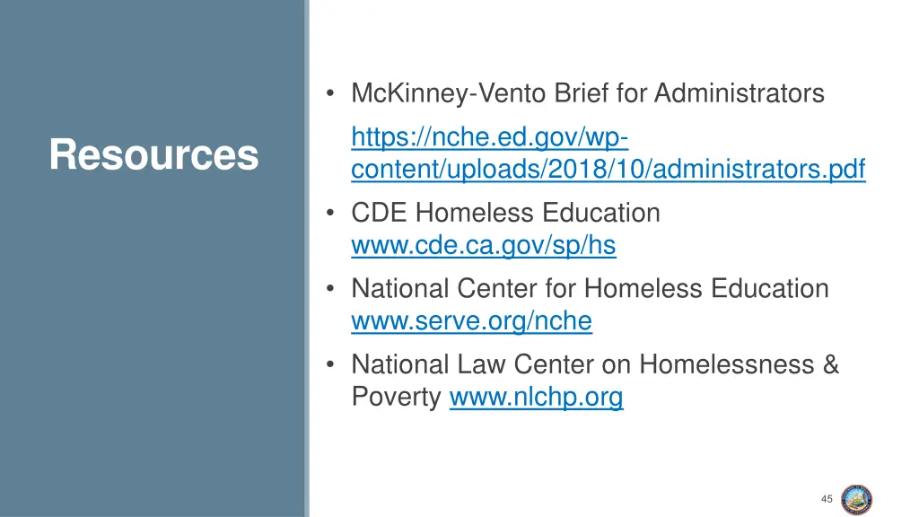 mckinney vento brief for administrators https