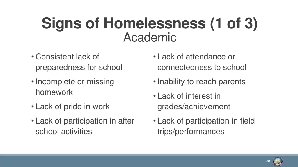 signs of homelessness 1 of 3 academic