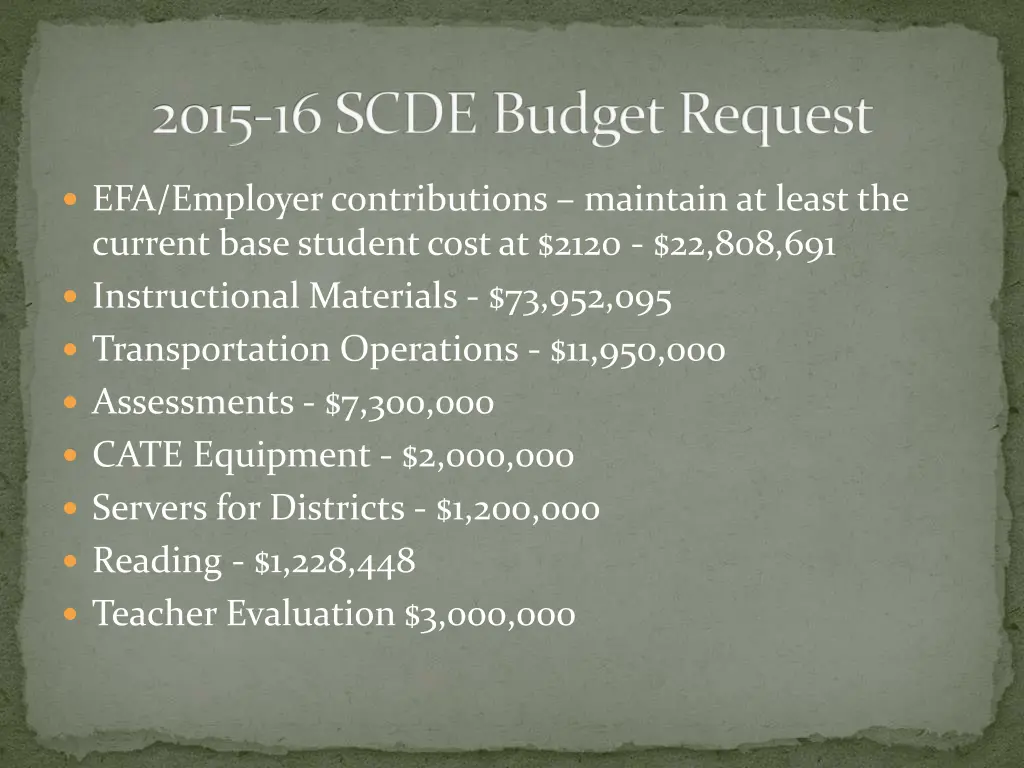 2015 16 scde budget request