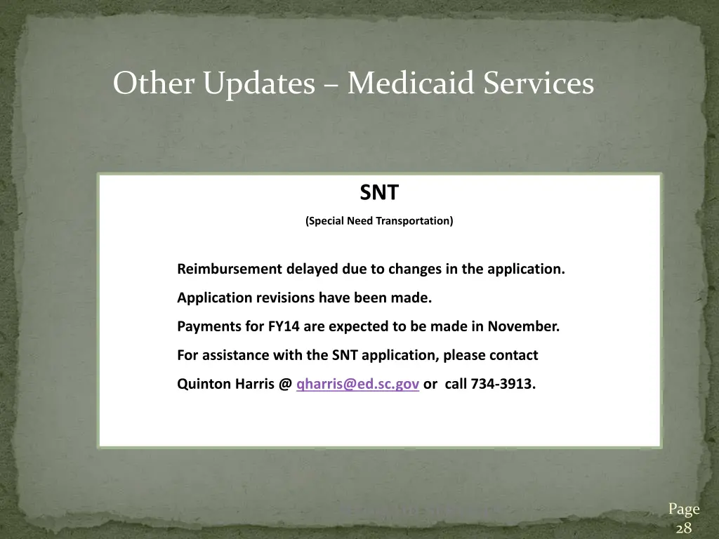 other updates medicaid services