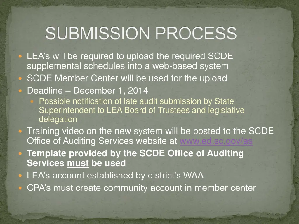 submission process