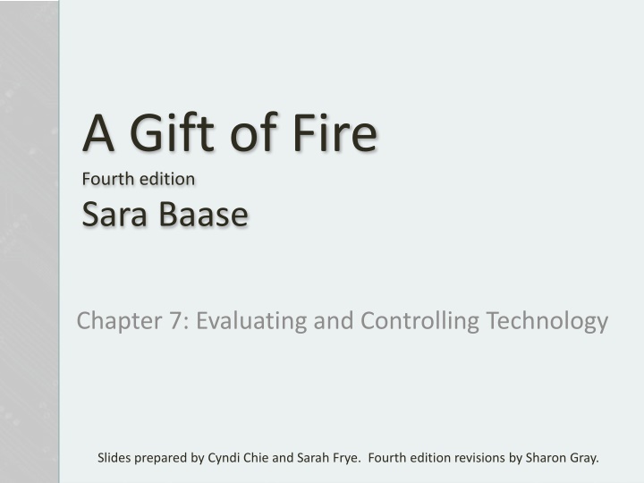 a gift of fire fourth edition sara baase
