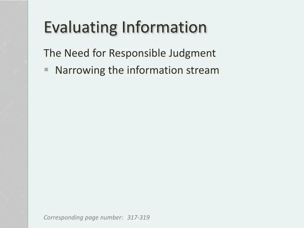 evaluating information 3