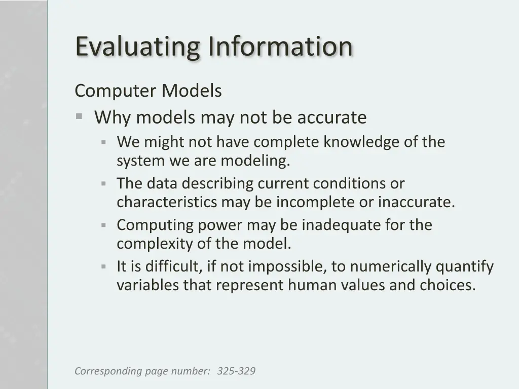 evaluating information 6
