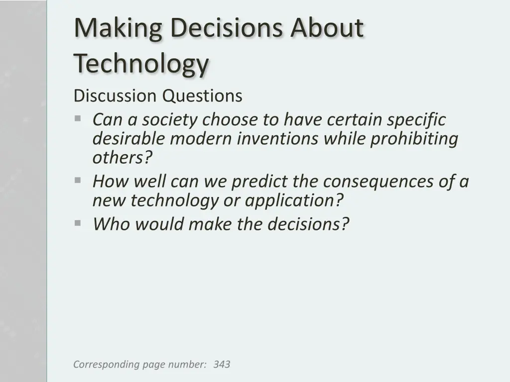 making decisions about technology