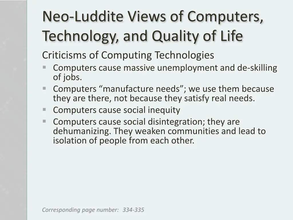 neo luddite views of computers technology