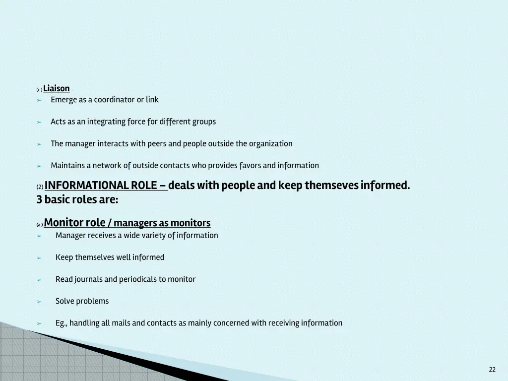 c liaison emerge as a coordinator or link