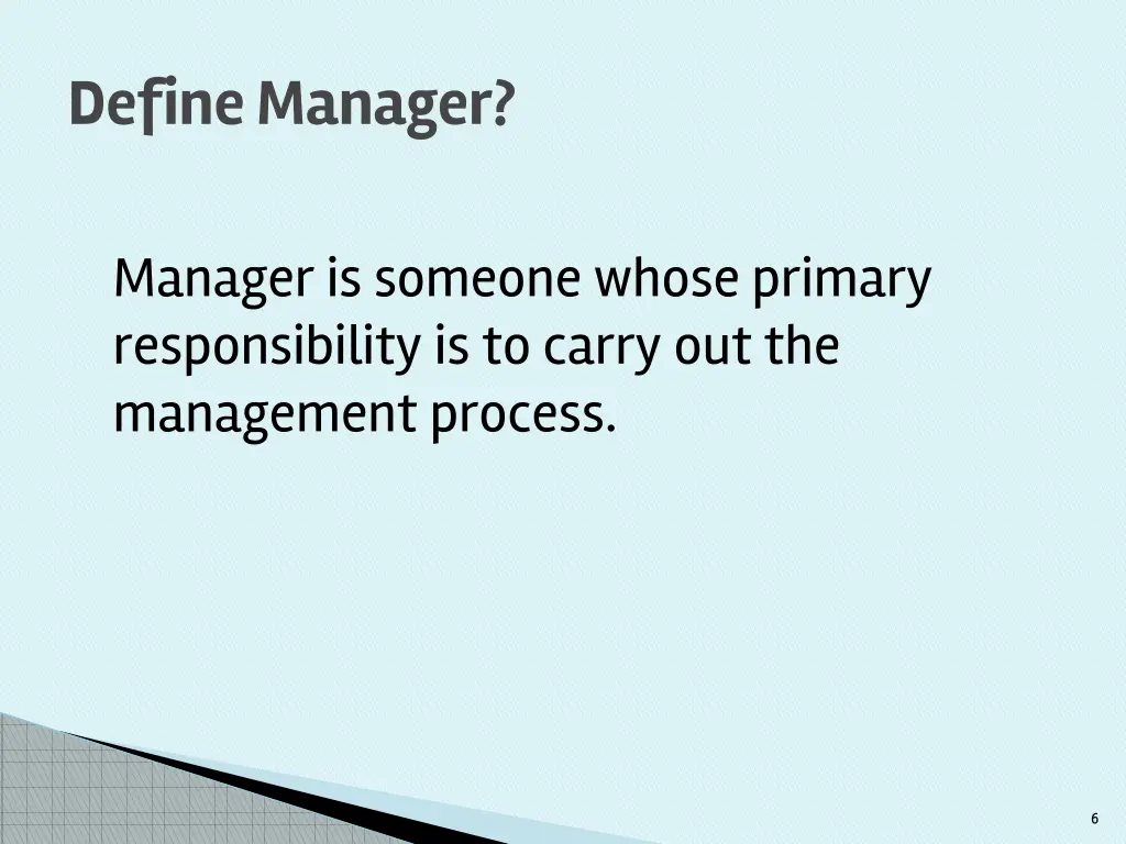 define manager