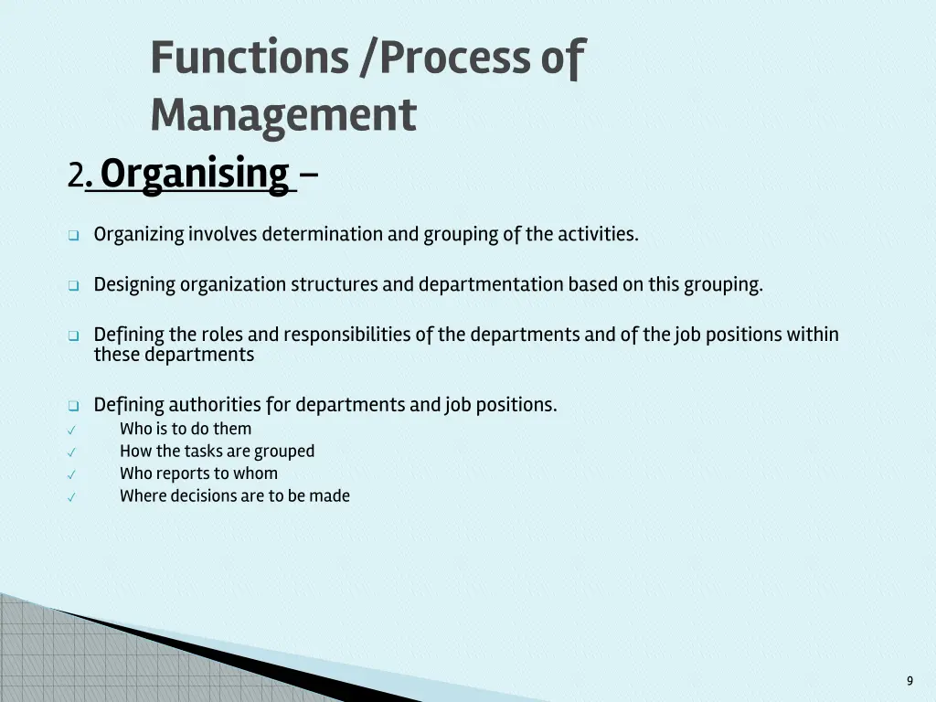 functions process of management 2