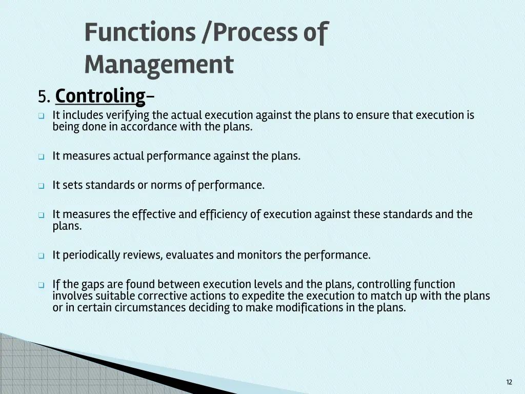functions process of management 5