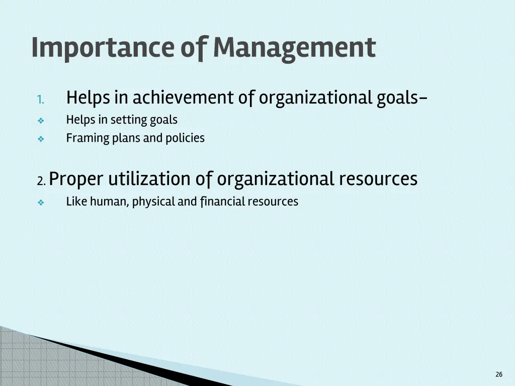 importance of management