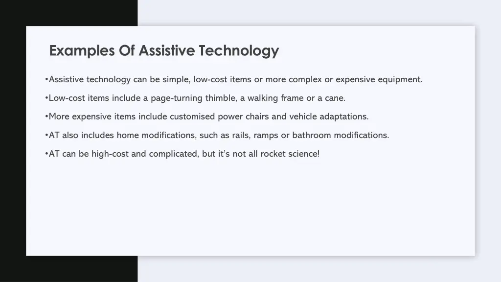 examples of assistive technology