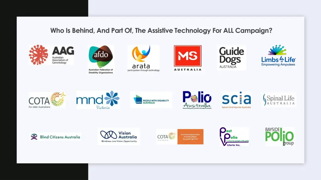 who is behind and part of the assistive