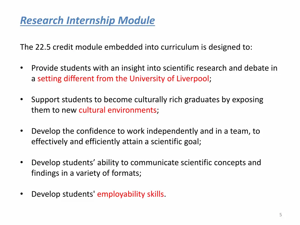research internship module the 22 5 credit module