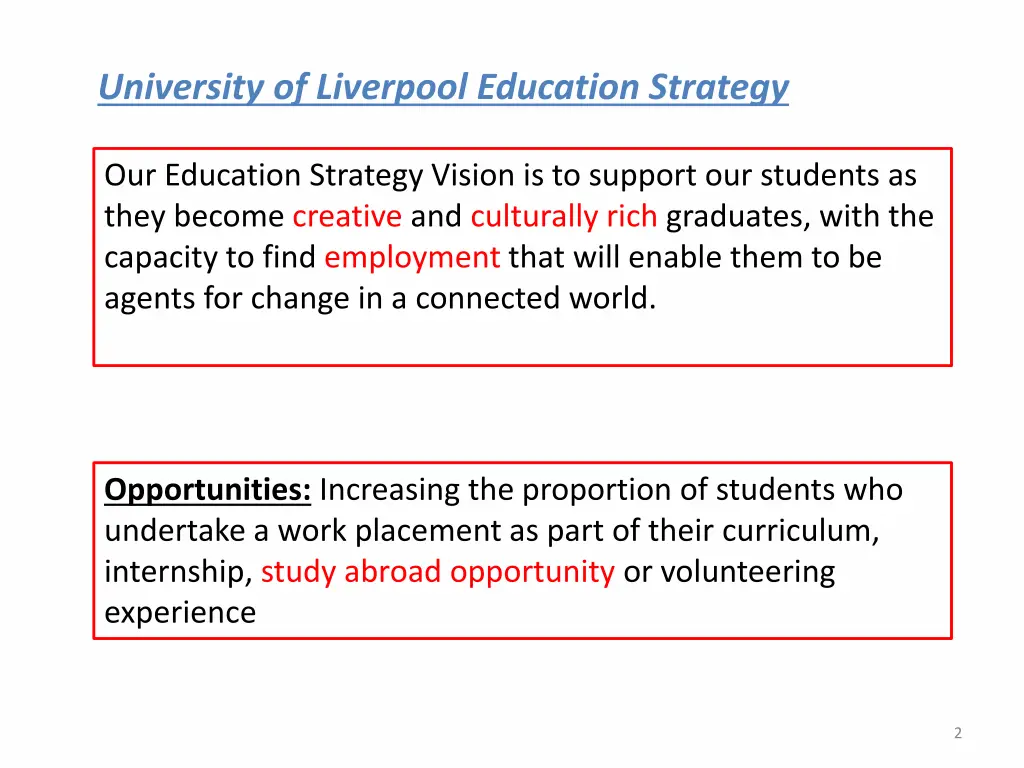 university of liverpool education strategy