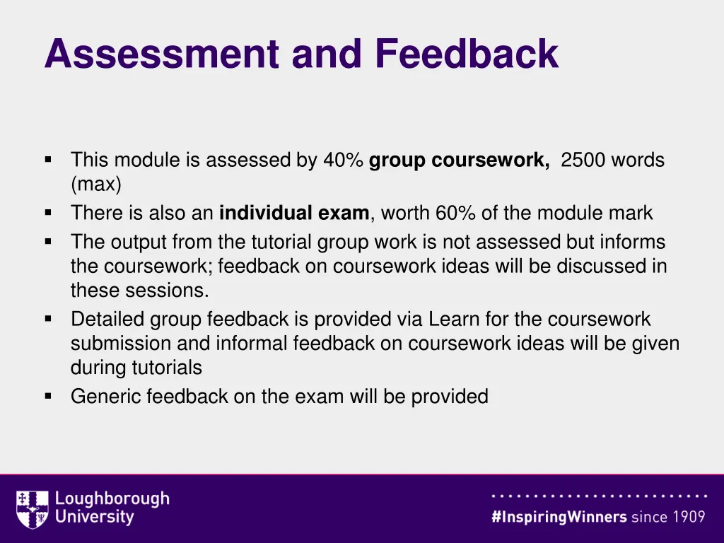 assessment and feedback