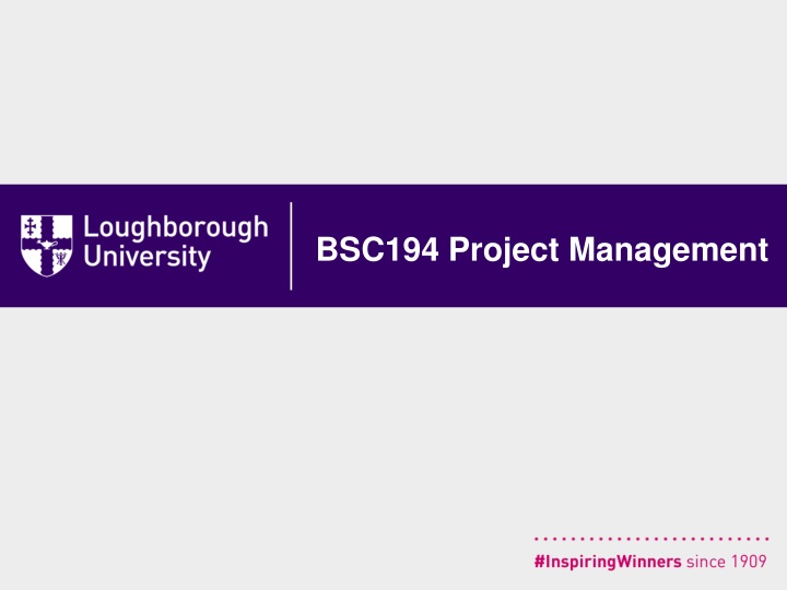 bsc194 project management