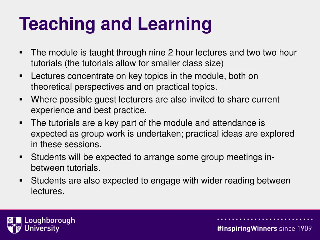 teaching and learning