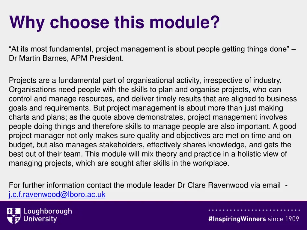why choose this module