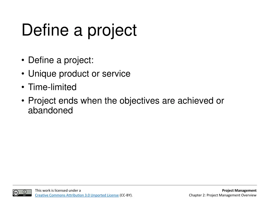 define a project