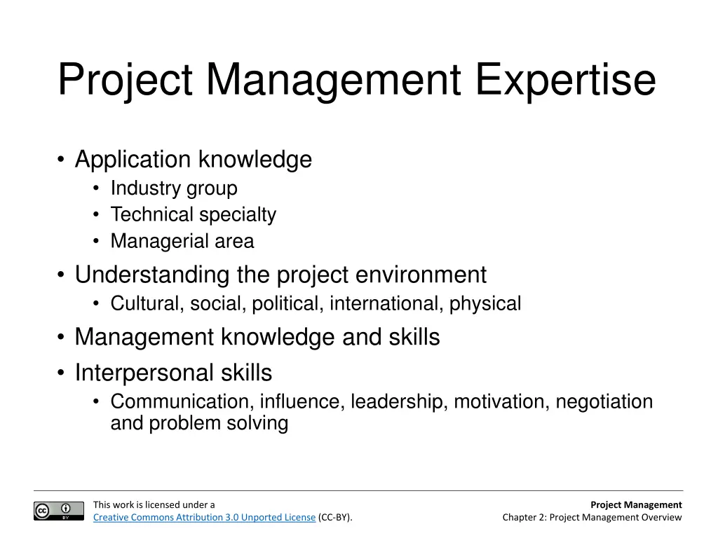 project management expertise