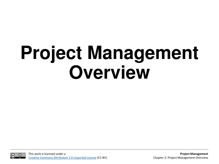 project management overview
