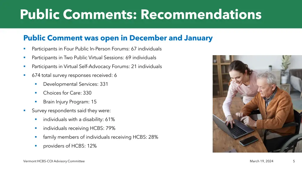 public comments recommendations
