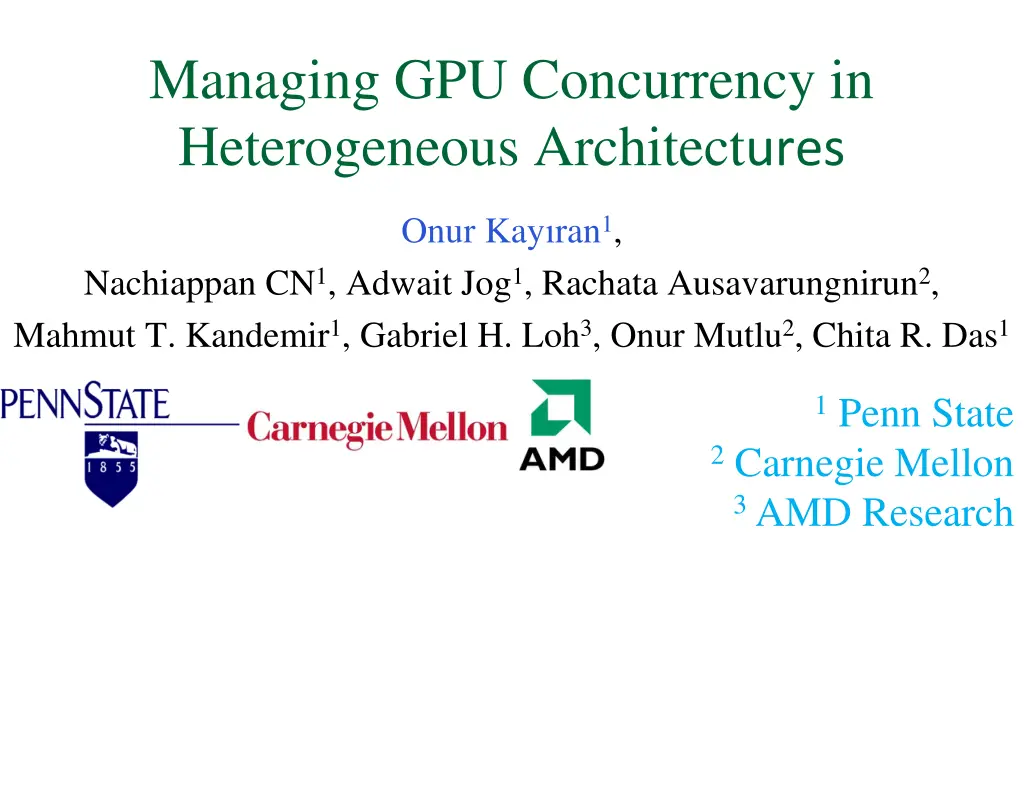 managing gpu concurrency in heterogeneous 4