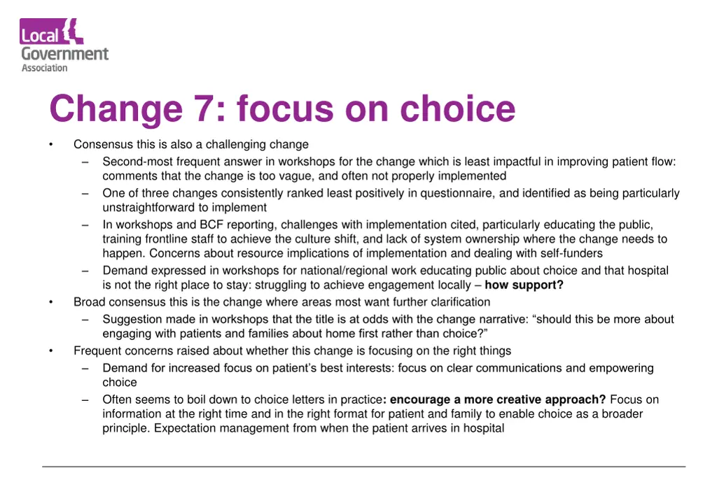 change 7 focus on choice