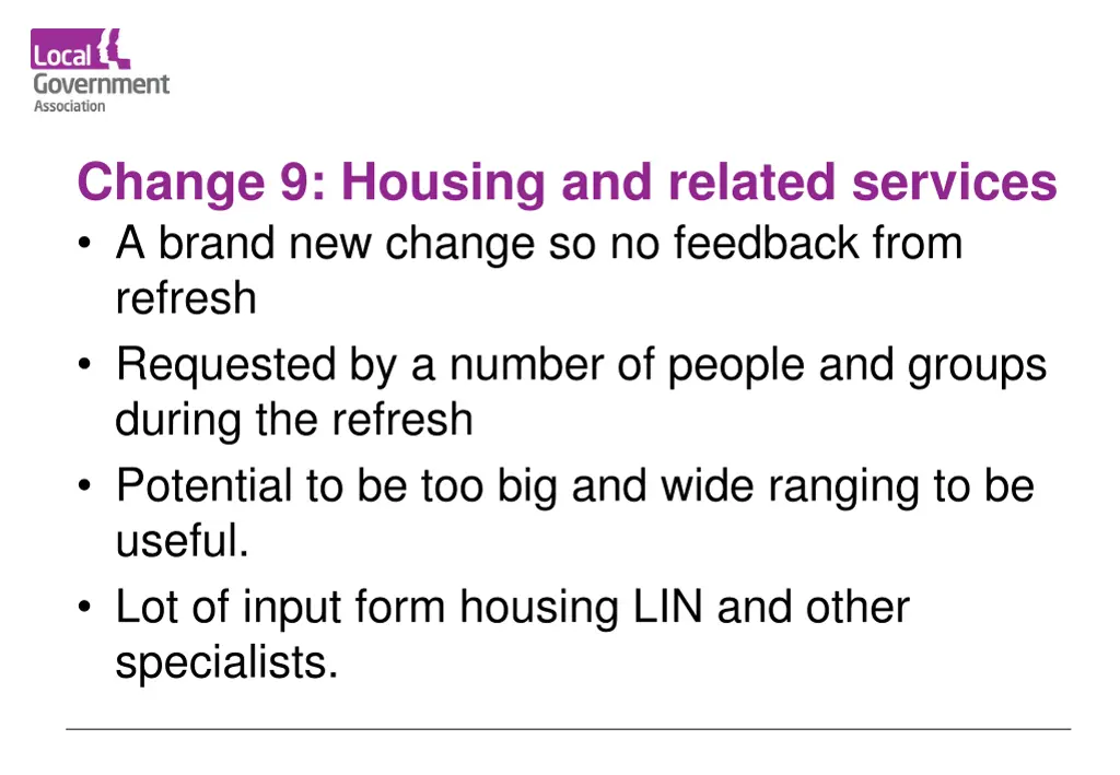 change 9 housing and related services a brand