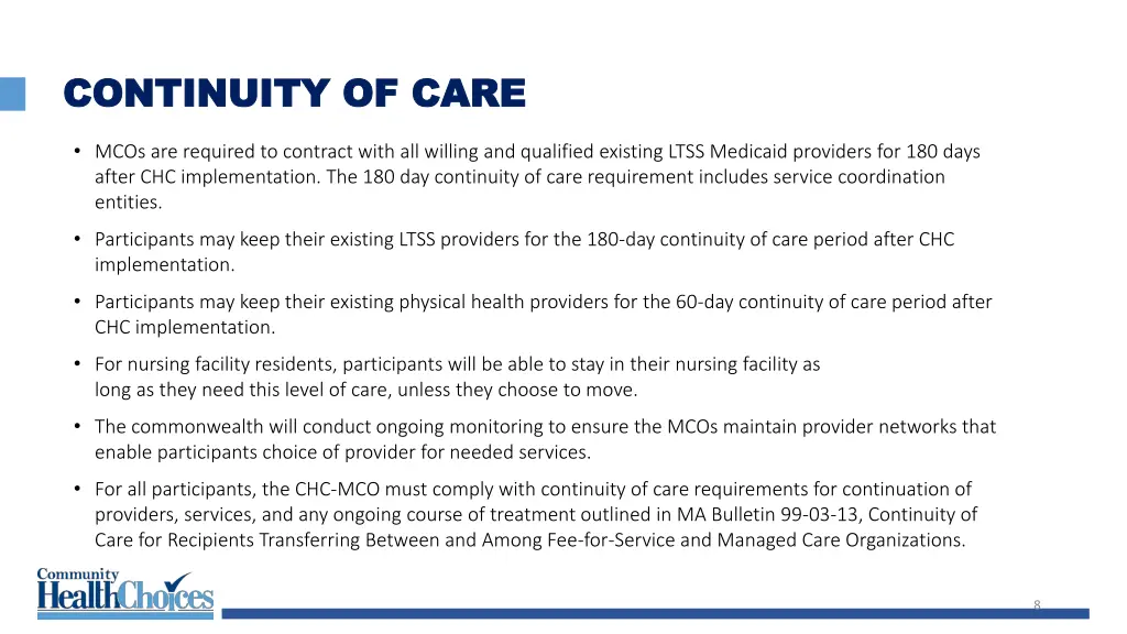 continuity of care continuity of care