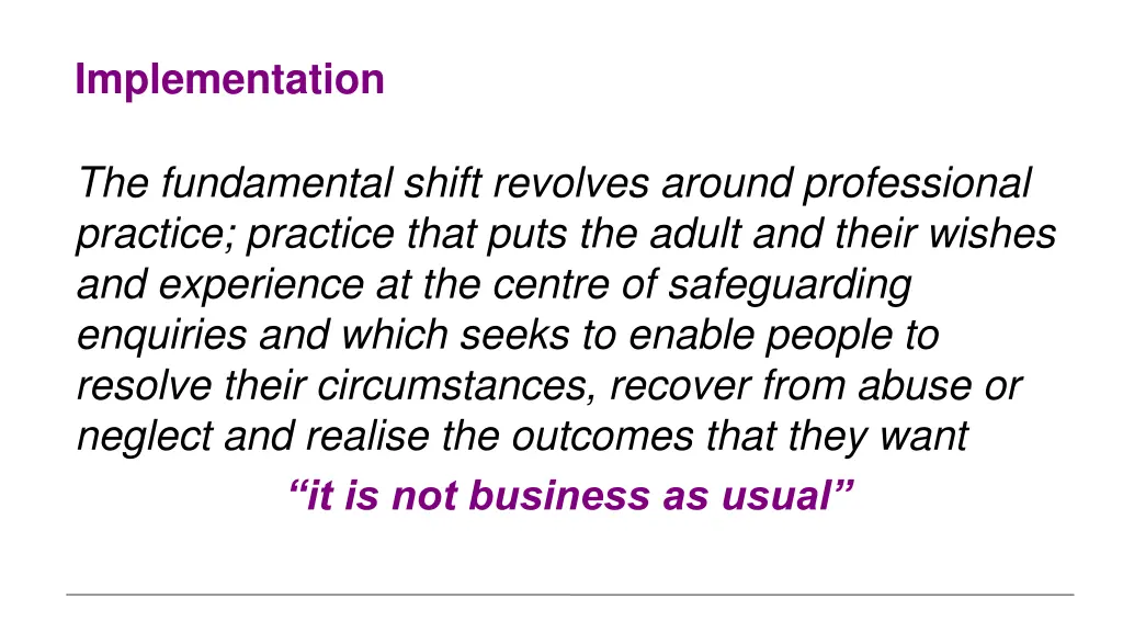 implementation