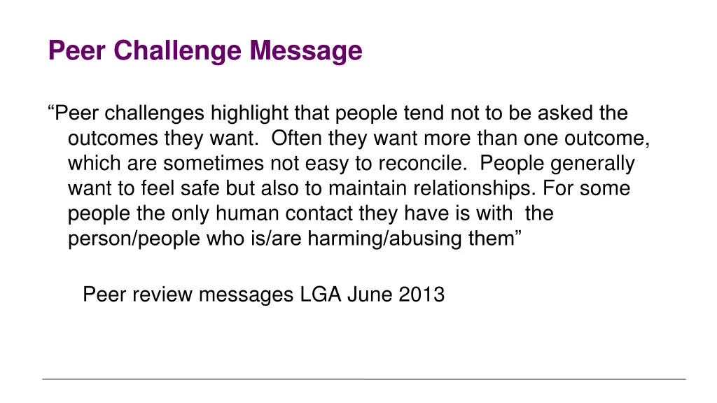 peer challenge message
