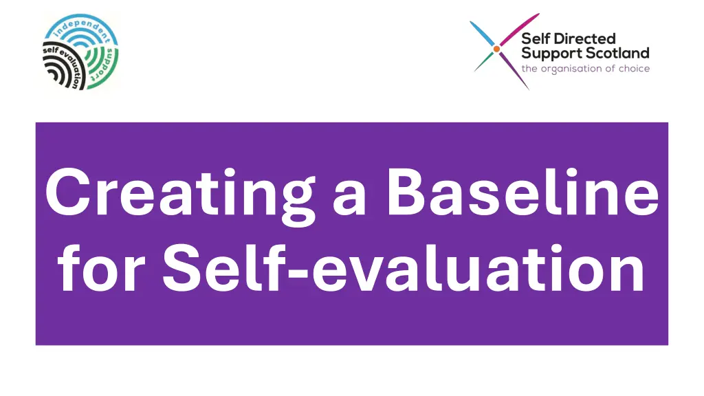 creating a baseline for self evaluation
