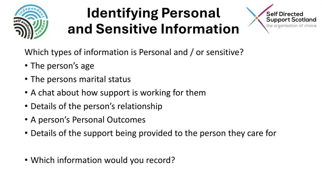 identifying personal and sensitive information